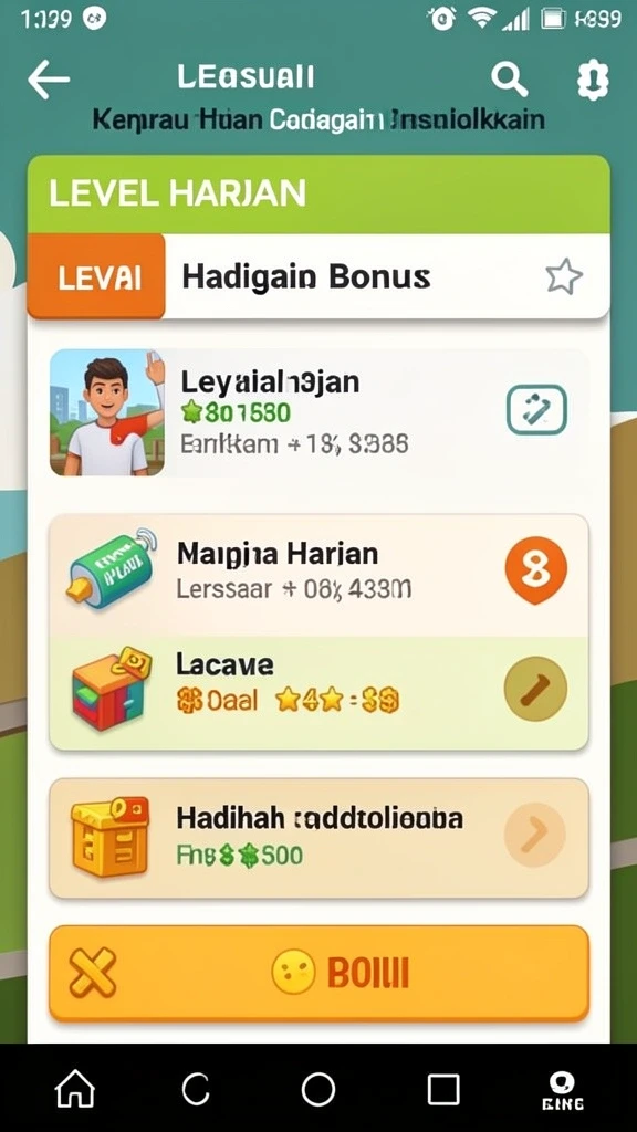 Bonus harian yang menggiurkan bagi pemain.