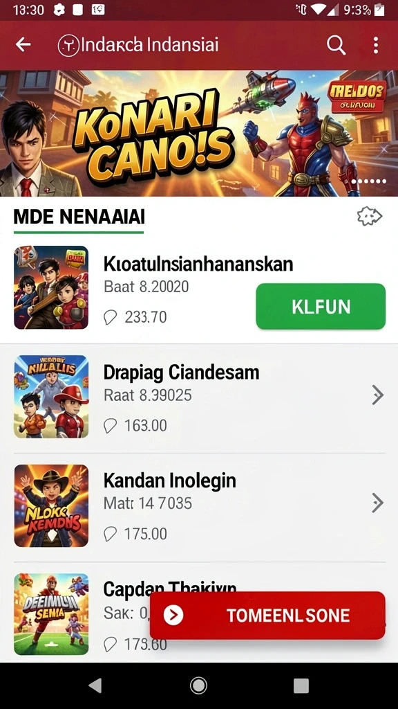 Screenshot menunjukkan grafis yang memukau dan interaktif.