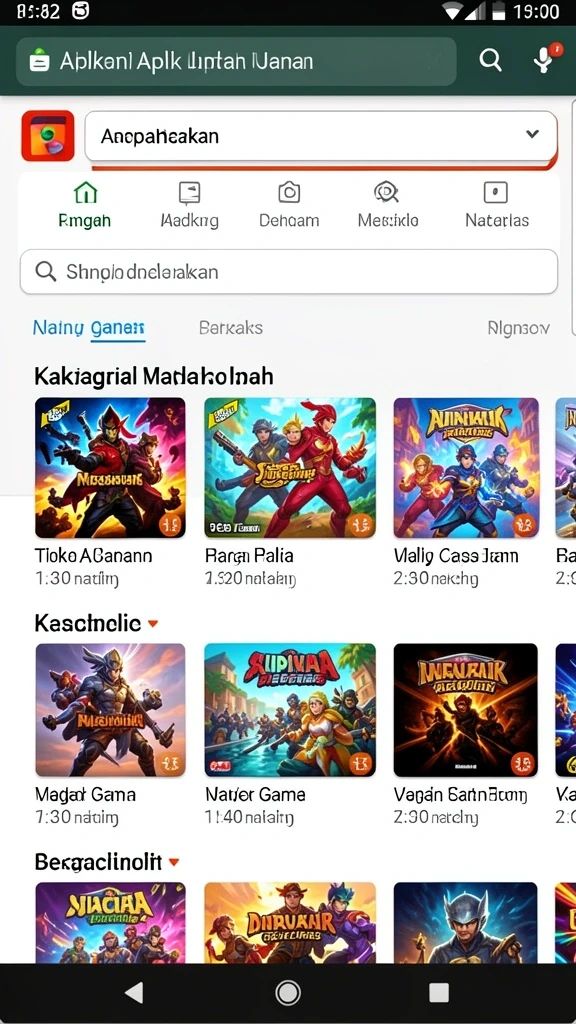Tampilan awal yang mengesankan dengan grafis hidup.