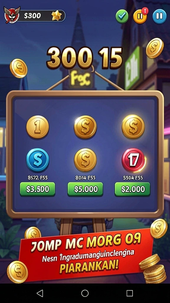 Screenshot dari level yang penuh tantangan.