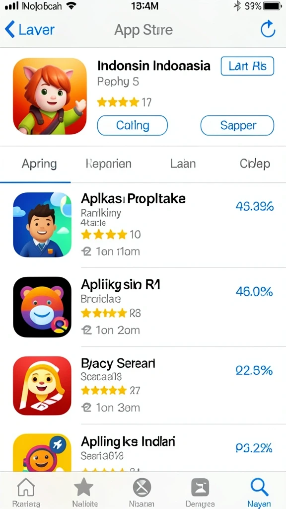 Screenshot ini menunjukkan leaderboard yang kompetitif.