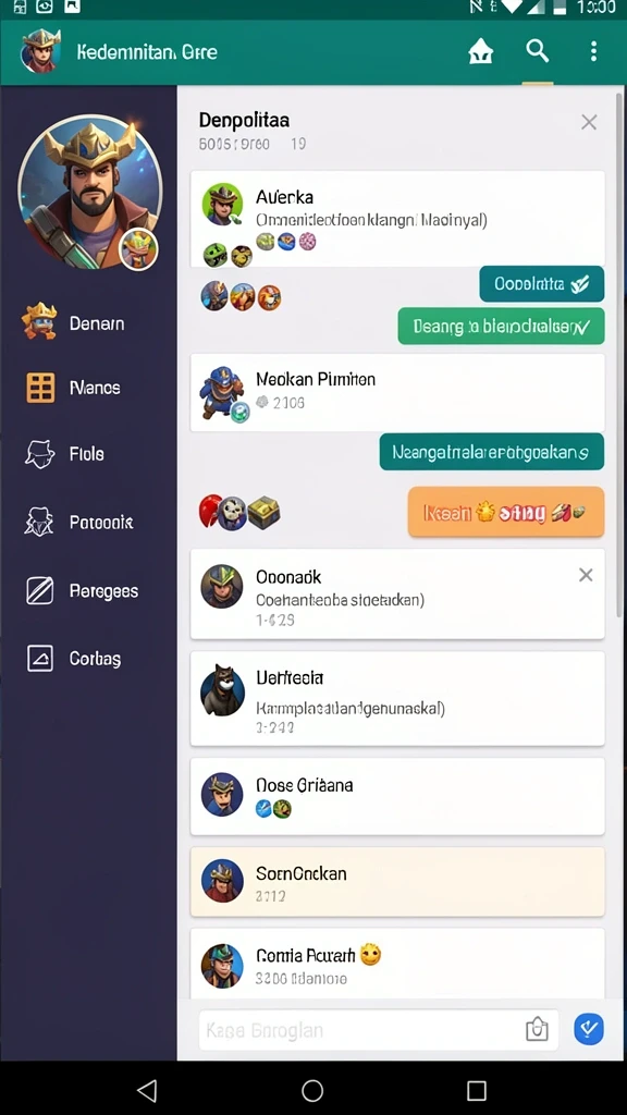 Screenshot menunjukkan antarmuka permainan yang menarik.