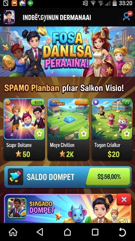 Tampilan utama KILAUWIN dengan berbagai tema menarik.
