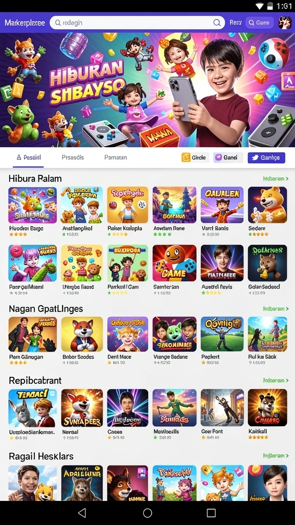 Ilustrasi level baru dengan tantangan yang menarik.
