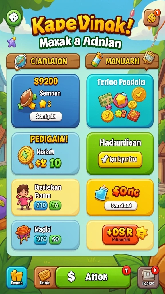 Tampilan karakter utama dalam permainan.