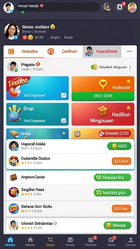 Fitur leaderboard untuk bersaing dengan pemain lain.