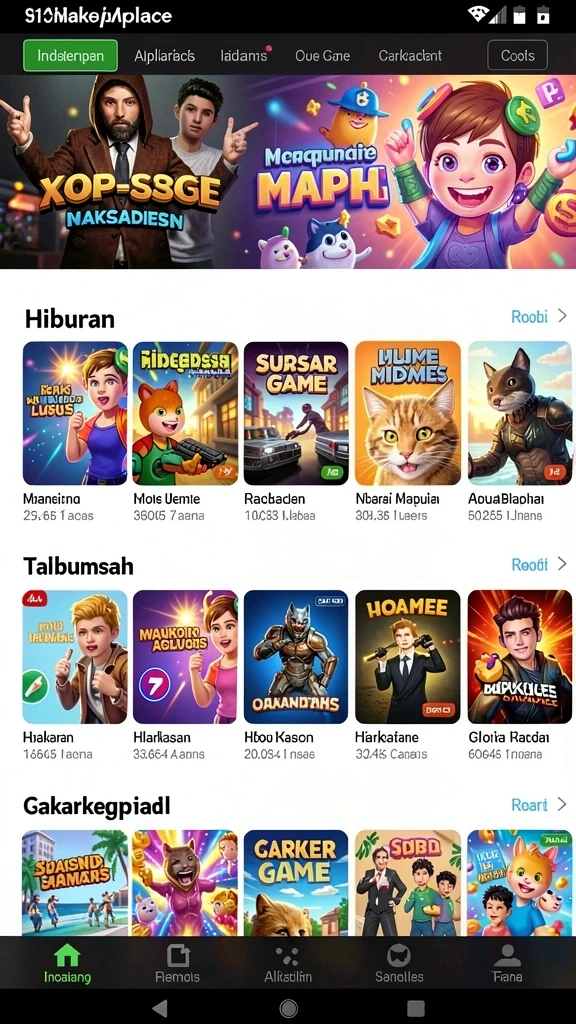 Screenshot menampilkan karakter utama dalam aksi di hutan.