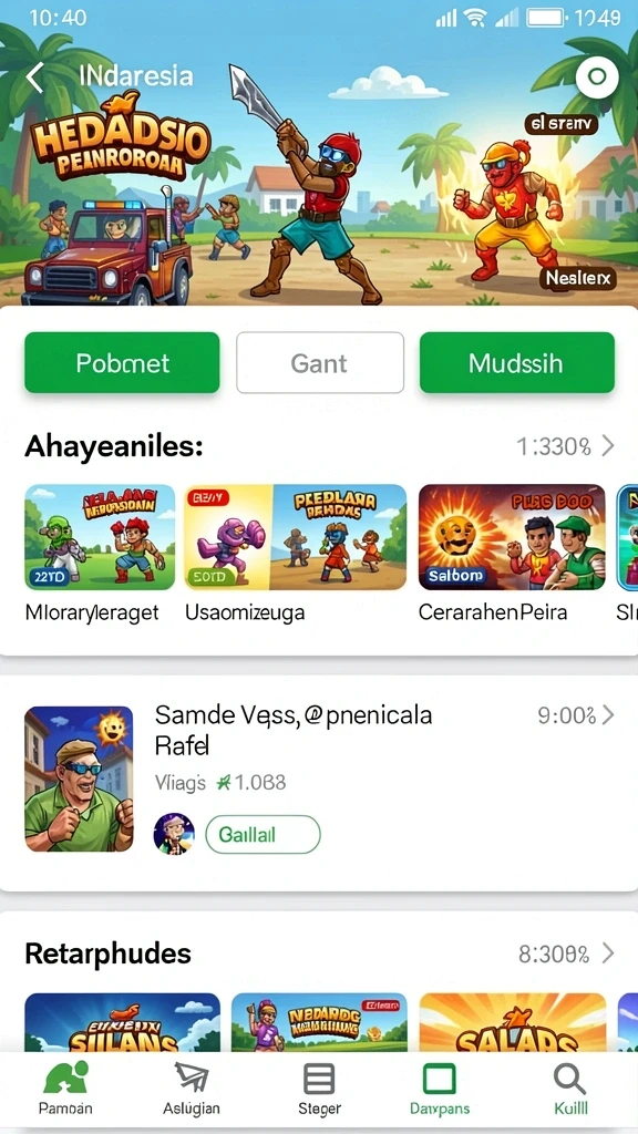 Pemain dapat berinteraksi dalam komunitas game.