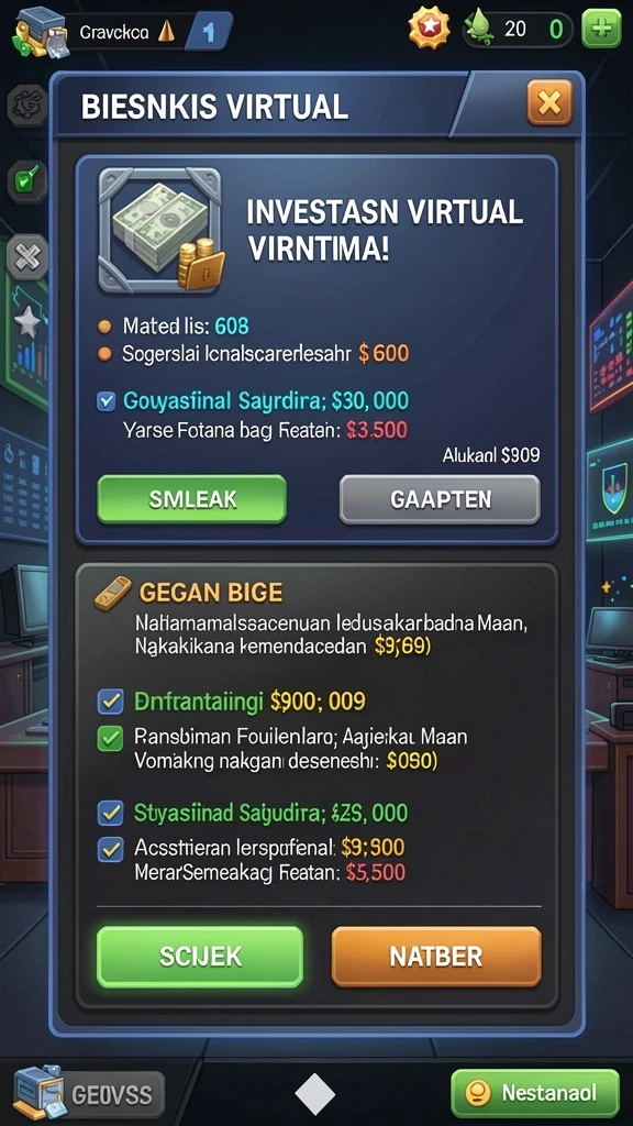 Tampilan menu utama yang simpel dan intuitif.