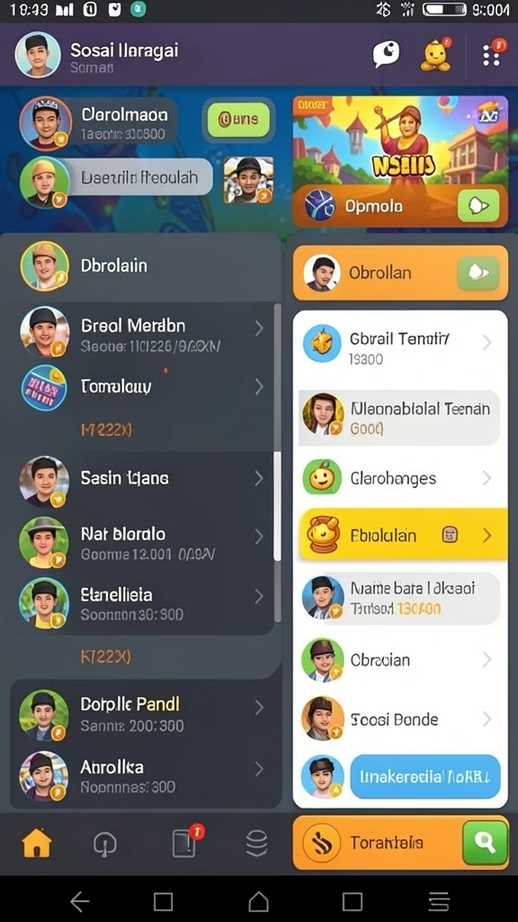 Beragam tantangan yang membuat permainan semakin seru.
